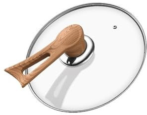 QINGGANG-0224 Stir-Fry Pot Lid Pan Lid Organiser 16-32cm Pan Lid Cover with Long handle Frying Pan Cover Cooking Dome Cover Glass Pot Lids Replacement Pot Lid Universal Lid(16cm)