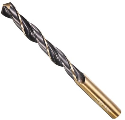 METALLIXITY Drill Bit (12mm) 1Pcs, 4341 High-Speed Steel Straight Shank 118° Black and Gold Finish for Copper Aluminum Wood Plastic Medium Hard Metal