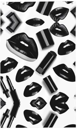 Coole schwarze Lippenstift-Lippen-Flagge, 90 x 152 cm, Outdoor-Flagge, individuelle Innen- und Außendekoration, personalisierte Flagge