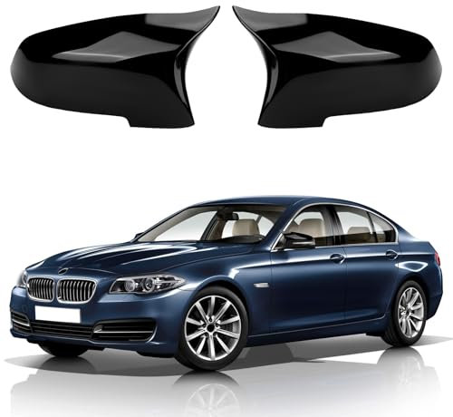 1 Paar Spiegelabdeckungen Ersatz für BMW 5 Series F10/F11/6 Series F06/F12/F13/7 Series F01/F02, Auto Spiegelkappen Außenspiegel Außenspiegelkappe Rückspiegelkappe Abdeckungen
