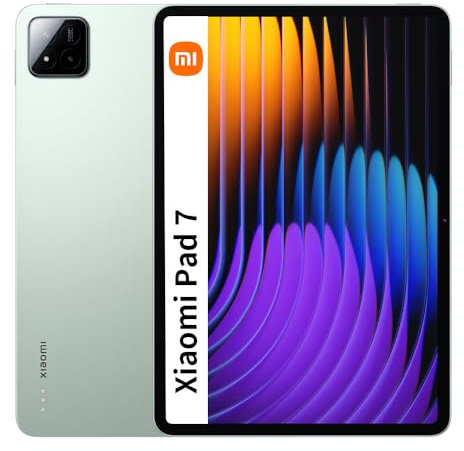 Xiaomi Pad 7, 12 GB RAM, 256 GB ROM, 4 Aloparlanti, WLAN, 8850-mAh-Akku, Snapdragon 7 + Gen 3, Grün, mit Karicabatterie