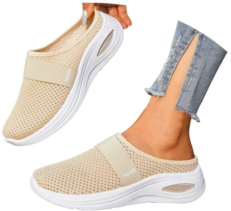 Ciabatte Ortopediche Donna Estive Slip On Ultra Leggere Pantofole Antiscivolo Chiuse Scarpe con Plantare Estraibile Morbido Traspiranti Sneakers Leggere Casa Comode
