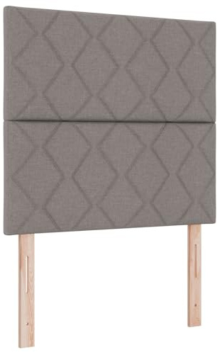 vidaXL Boxspringbett mit Matratze Taupe 120 x 190 cm Stoff, Moderner Boxspring-Bett, rechteckiger Rahmen, stylisches Schlafzimmermöbel, bequem schlafen, langlebige Schaumstoffmatratze