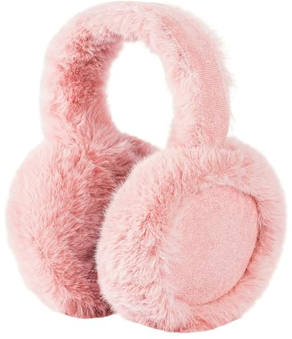 Unning Ear Muffs for Women Winter Adjustable & Foldable Fuzzy Earmuffs Fluffy Soft Ear Warmers Warm Ear Covers for Cold Weather