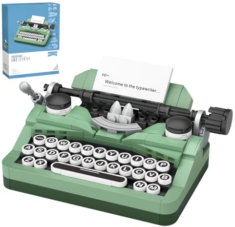 MEIEST Retro Schreibmaschine Bausteine Set,Kreatives Sammelspielzeug Jahrgang Bausteine Spielzeug,Niedliche Heimdekoration
