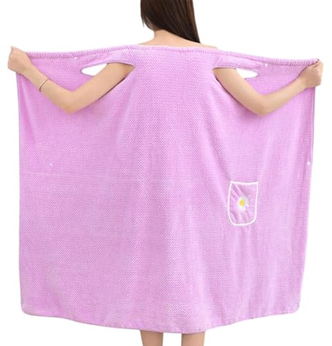 Asciugamano Indossabile - Telo Da Bagno Da Donna | Accappatoio Da Doccia Ad Asciugatura Rapida | Asciugamano Ultra Morbido Con Cinturino Regolabile E Tasca | Telo Da Spa Per Viaggi, Palestra, Piscina