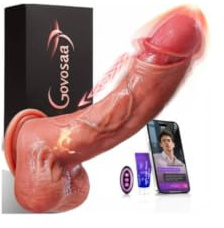 Govosaa Thrusting Vibrator Realistic Dildo, Vibabrator with AI Sync | 9 Telescopic & Vibration Modes Remote Control Vibrators | Strong Suction Cup Adult Toys, Heating | For Women & Couples Use
