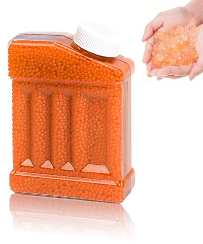 BNREOZA Wasserperlen, ca. 60.000 bunte Perlen, dekorativ und farbenfroh für DIY-Dekoration, Vasenfüller, Gelperlen für Blumen und Pflanzen,Orange