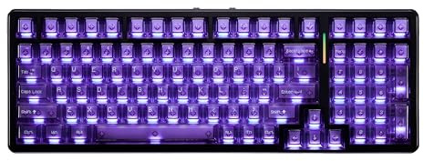 ATK A98 Pro Kabellose Mechanische Gaming-Tastatur, 98 Tasten, kompaktes Layout, Tri-Mode 2,4 G/Bluetooth/kabelgebunden, Hot-Swappable Dichtungshalterung, 12.000 mAh Akku, 1 ms niedrige Latenz