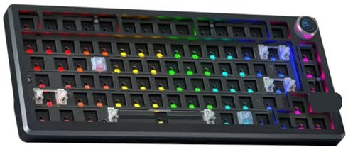 DhnvGCSge Custom Mechanical Keyboard Kit Aluminum 3Mode 2.4G Wireless 75% 3 5 Pin RGB Gasket Gaming Hot Swappable Compatible With Ki75