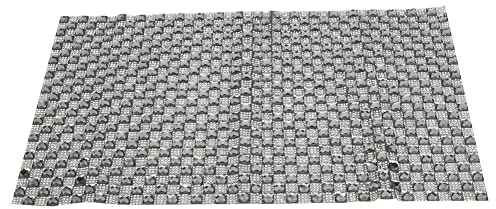 Hotfix‑Strass‑Blatt‑Bänderung‑Netz‑Zierleiste, 24 x 40 cm Kristallglas‑Diamant‑Dekorationszubehör mit hitzeaktiviertem Kleber für Handy, Laptop, Kleidung und Taschen, (10x10mm transparenter grauer