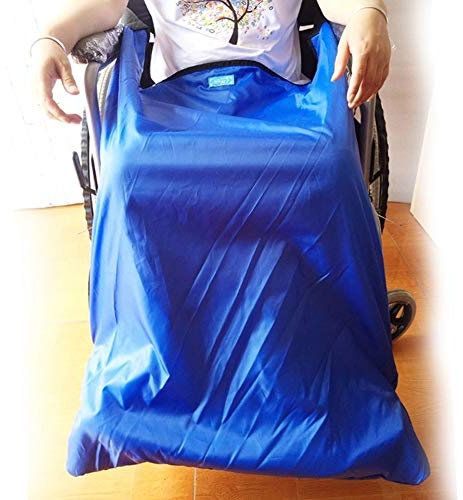 Leichte Rollstuhldecke, Wasserdichtes Winddichtes Außenmaterial Und Warmes Samtfutter, Mit Fußtaschen (Blau),Big