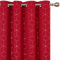 Deconovo Home Decorative Gold Diamond Printed Curtains Thermal Insulated Curtains Eyelet Blackout Curtains for Bedroom W46 x L90 Inch Red One Pair