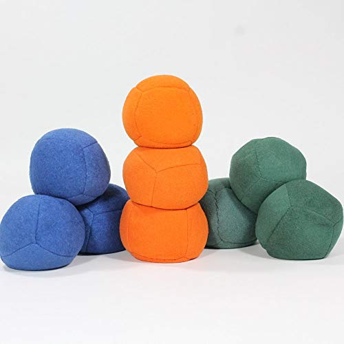 Zeekio Thud Jonglierball-Set, leicht, 90 g, superweich, 3 Stück, Orange