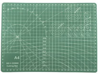Garden Mile Green A4 Self Healing Cutting Mat Sewing mat Anti Slip Cutting Board Craft with Grids Lines Heavy Duty Craft Supplies for Adults Art Hobby Kids Modelling Tools