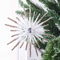 Christbaumschmuck Kunststoff 20cm Schneeflocke mit Strass Glitzer Weihnachtsbaumschmuck weiß