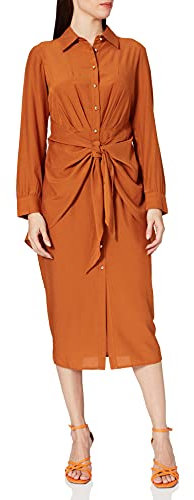 Sisley Vestido 49nw5vhs6, Naranja 37D, 42 para Mujer