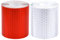 Skyzone 2 pièces Ruban Réfléchissant 5cmx3m, bande réfléchissante autocollante Imperméables Ruban d'Avertissement Auto-adhésif pour Vélos, Extérieur, Voitures (blanc et rouge)