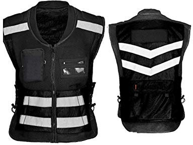 Gilet Da Motociclista YXYECEIPENO Con Equipaggiamento Protettivo, 3 Dispositivi Di Protezione Rimovibili, Gilet Da Moto Morbido E Facile Da Pulire, Adatto Per Moto E Fuoristrada, Colore Nero, Taglia L