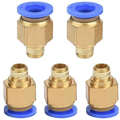 Steckverbinder, Schnellsteckverbinder,5 Stück Steckverschraubung Pneumatik (G1/8 x 10mm)
