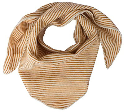 Lilano, Ringel Halstuch, 70% Wolle (kbT), 30% Seide, 210 gr./m² (Curry/Natur)