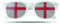 notrash2003 WM Sonnenbrille Fan-Artikel Fußball Brille Flagge Länderflaggen versch. Ausführungen (England)