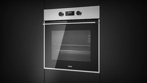 TEKA Horno empotrable HSB625P con sistema de autolimpieza de pirólisis, 60 cm, acero inoxidable, clase energética A+, 8 funciones, incluye recirculación, 70 litros