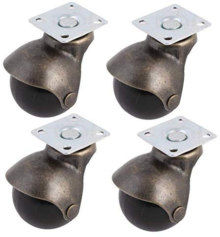Drehteller, Abgerundete Kugelrollen, 2-Zoll-Rad, 30 Kg 66 Lbs Tragfähigkeit, 4er-Pack Lenkrollen, Couchtisch-Sofa-Möbelrollen