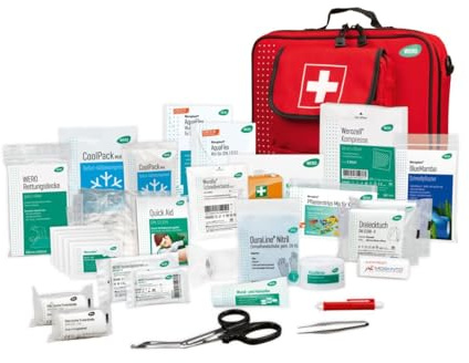 WERO Erste-Hilfe-Tasche groß – Sani-To-Go | umfangreiches Notfall-Set für Wandertage, Ausflüge, Schule & Outdoor, wasserabweisende Tasche