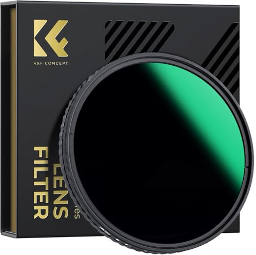 K&F CONCEPT 62MM Variable ND Filter ND32-512(5-9 Blenden),Nano-Xcel,FN717 | Optikglas mit 28-lagiger Nano-Beschichtung,wasserdicht,kratzfest,HD Bild Nano-Xcel,FN717