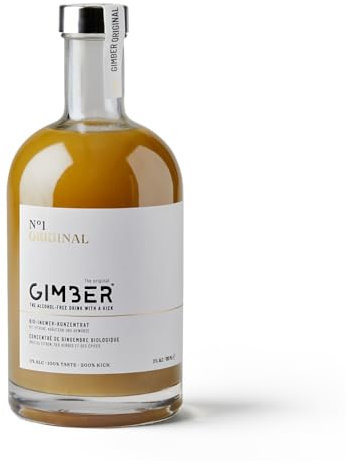 GIMBER N°1 700 ml Original – Concentré de gingembre biologique à base de gingembre, citron et épices | Sans alcool, 100 % biologique | Pour cocktail ou à boire pur