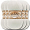 Hobby YARN Alize 5x 100g Angora Gold Türkische Premium Wolle Dünne Mohair aus Schurwolle Babywolle als Strickgarn Handstrickgarn Einfarbig Uni Yarn (Light Cream | 62)