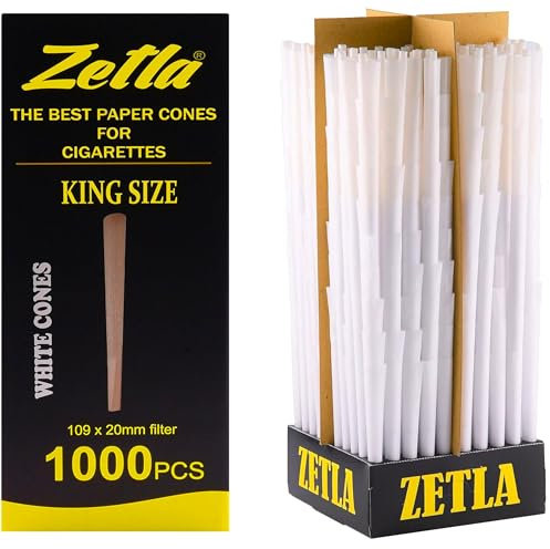 Zetla 1000 Cones King Size - Vorgedrehte Joint Tubes - Conische Tubes mit Filter (109 x 21 mm) - Joint Cones King Size - Vorgedrehte Papers