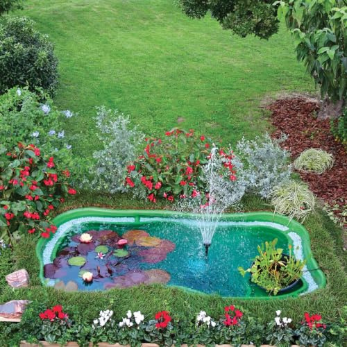 Giordanoshop Laghetto Artificiale da Giardino 235x140x60 cm in Polietilene 1000 Litri Verde