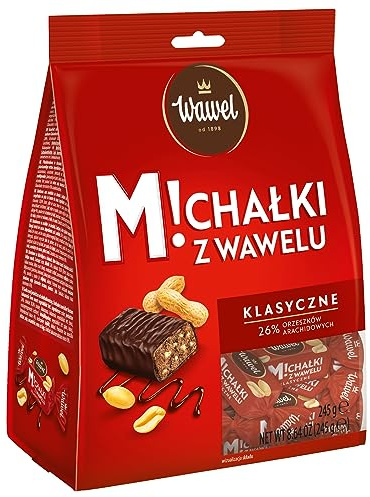 Wawel Michalki z Wawelu Chocolate Coated Peanut Candies 245g