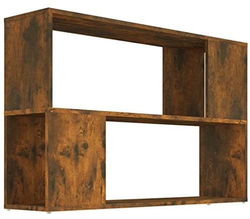 vidaXL Bücherregal, Bücherschrank mit viel Stauraum, Büroregal für Wohnzimmer Büro, Standregal Aktenregal Regal, Räuchereiche Holzwerkstoff