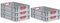 PROREGAL SuperSparSet 5x Eurobox NextGen Color | HxBxT 12x40x60cm | 23 Liter | Griffe rot offen | Glatter Boden | Eurobehälter, Transportbox, Transportbehälter, Stapelbehälter