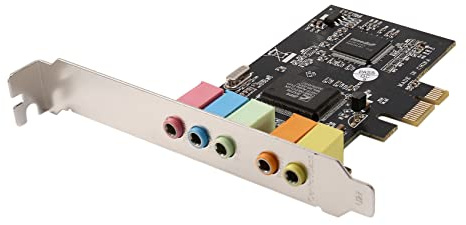 Vklopdsh PCI-E X1 PCIe Sound Card CMI8738 Chip 32/64 bit Stereo Sound Card 5.1 Channel Built-in Desktop Sound Card for PC