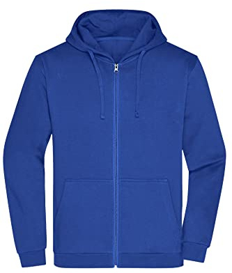 James & Nicholson Herren Basic Kapuzen-Sweatjacke - Klassische Sweatjacke mit Kapuze und Kordelzug