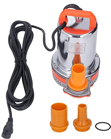DC12V 300W Pompa Sommersa Per Acqua Pulita/Sporca Per Drenaggio Piscina,Pompa di Pozzetto Pompa Sommersa Per Acqua,Pompa di Pozzetto Per Acqua Pulita con Filo Isolato in Rame Rosso in Acciaio Inossida