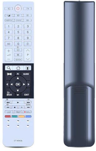 GOUYESHO CT-90429 CT-90430 - Telecomando di ricambio per Toshiba 4K TV, compatibile con 32L4353D 32L6353DG 39L4300U 40L3775D 40L6363DG 40L7335DG 50L4353RK 58L7363RB 58L9300VM 65L9363DG