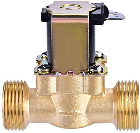 VOBOR Magnet Wasserventil,3/4 Zoll DC 24V Normalerweise Geschlossenes Elektrisches Magnetventil aus Messing für die Wassersteuerung