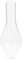 Naisicatar Chimenea de lámpara de Aceite de Vidrio, Piezas Transparentes de lámpara de Aceite Resistente al Calor de Vidrio, una lámpara de Aceite de 2 Pulgadas por 9.7 Pulgadas de Altura