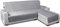 TAOCOCO Chaiselongue Sofabezug L Form, Wasserdichter Stretch Sofa überzug, Sofaschoner rutschfest, Möbelschutz, Haustier, Kinderfreundlich – Rechts 240 cm – Hellgrau