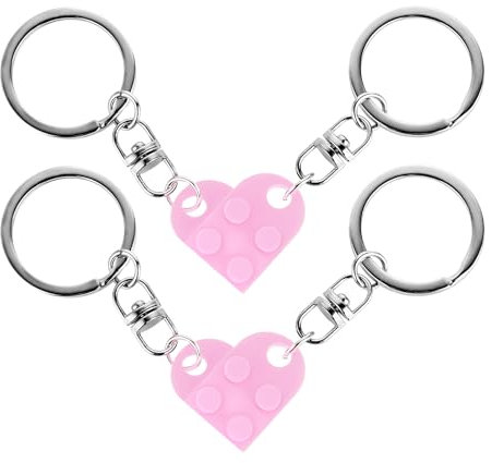 TIESOME Herz Schlüsselanhänger Set für Paare, 2 Stück schlüsselanhänger herz geschenke für paare partner geschenke für beide pärchen paar