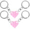 TIESOME Herz Schlüsselanhänger Set für Paare, 2 Stück schlüsselanhänger herz geschenke für paare partner geschenke für beide pärchen paar