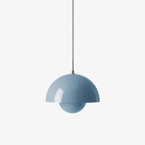 TPWEWRX Nordische Moderne Makkaroni Pendelleuchte Wohnzimmer Schlafzimmer Art Deco Decke Hängelampe Küche Insel Kronleuchter Pendelleuchten Armaturen (Blue,23cm)