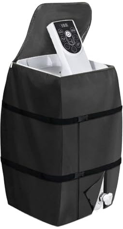 Housse de pompe pour chauffe-eau, 43 x 38 x 54 cm, étanche, anti-poussière et gonflable, pour chauffe-eau de spa, piscine, pièces de rechange (noir)