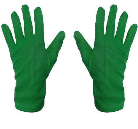 Oblique Unique® Handschuhe Herren und Damen Handschuh für Fasching Karneval Motto Party Kostüm Accessoire für Halloween (Dunkelgrün)