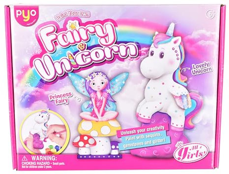 KandyToys Fairy and Unicorn Paint Your Own Kit | Decorate and Paint Clay Fairies and Unicorns